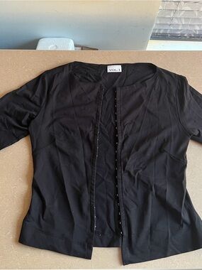 VOL 1 Black Women's Button-Front Top